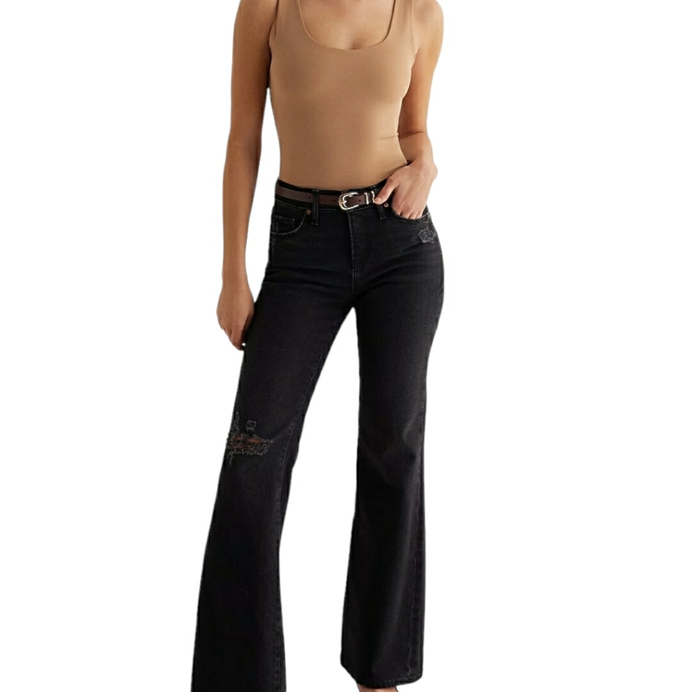Express Body Contour Bodysuit Womens XL Pecan Tan Scoop Neck High Compression - Picture 3 of 8